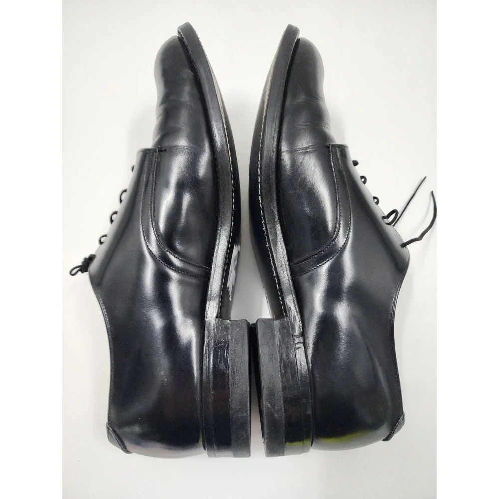 Vintage 1982 Craddock-Terry US MilitaryDress ShoesMens 9.5 R Black Leather Derby